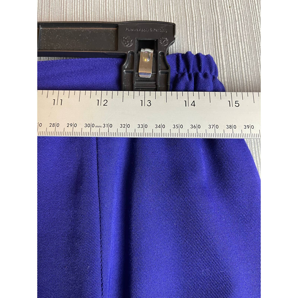 Chancelle 2 Piece Blue Skirt Suit with Beaded Embellishment Size 14 - Picture 10 of 15